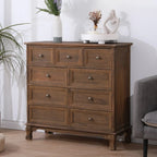Meuble d'appoint rustique en bois marron pour salon