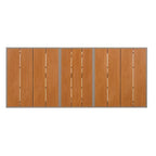 Set da pranzo da esterno allungabile a 7 pezzi con tavolo allungabile e 6 sedie con braccioli