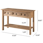 Console de table en bois 3 tiroirs Corona | Furniture Dash - S.O.