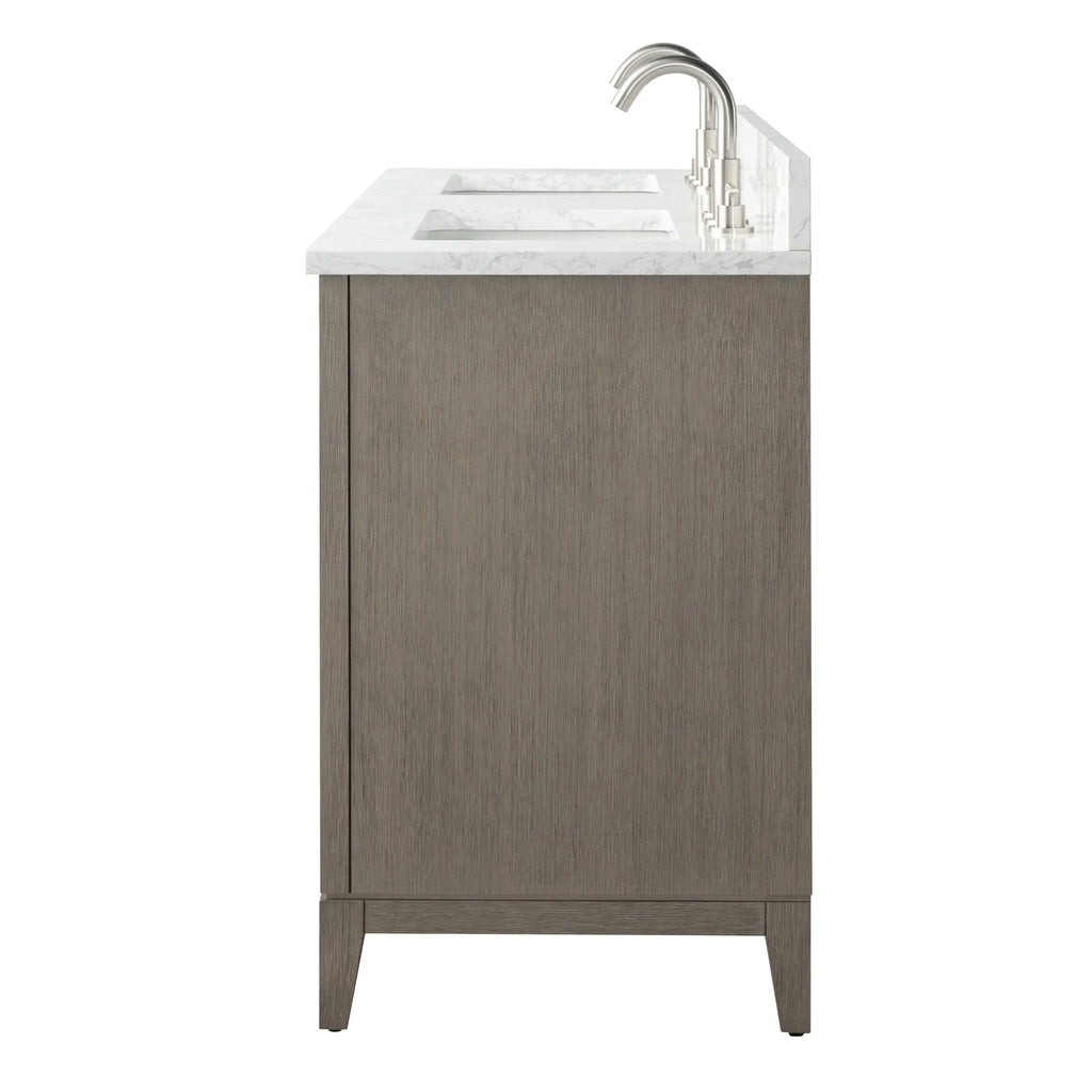Meuble-lavabo Vanity Art avec évier en céramique et dessus en marbre reconstitué