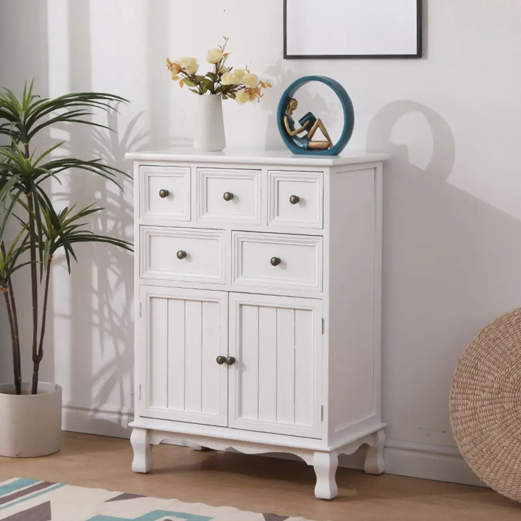 Meuble d'appoint rustique en bois marron pour salon
