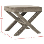 SAFAVIEH Shavonne Ottoman banc en X