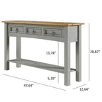 Console de table en bois 3 tiroirs Corona | Furniture Dash - S.O.