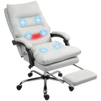 Fauteuil de bureau massant, chauffant et inclinable en microfibre Vinsetto avec vibrations