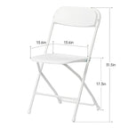 Sedia pieghevole in plastica da 10 pezzi capacità 158 kg per eventi, ufficio, matrimoni, feste, picnic, cucina, sala da pranzo
