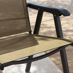 Set di 4 sedie pieghevoli Outsunny per patio, dal design semplice ed elegante, comode per terrazza, giardino, cortile e viaggio