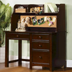 Bureau d'ordinateur Romeo Transitional de 48 pouces en bois massif à 4 tiroirs par Furniture of America