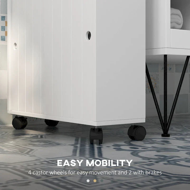 Petit meuble de rangement de salle de bain avec trous pour papier