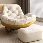 Fauteuil à bascule scandinave rembourré avec ottoman en option