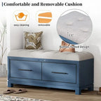Banc à chaussures avec coussin amovible et rangement dissimulé pour l'entrée et le salon