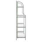 SAFAVIEH Bryn Scaffale da panettiere da esterno a 4 ripiani in ferro battuto vittoriano - 25 pollici L x 15 pollici P x 63 pollici H - 25 L x 15 P x 63 H