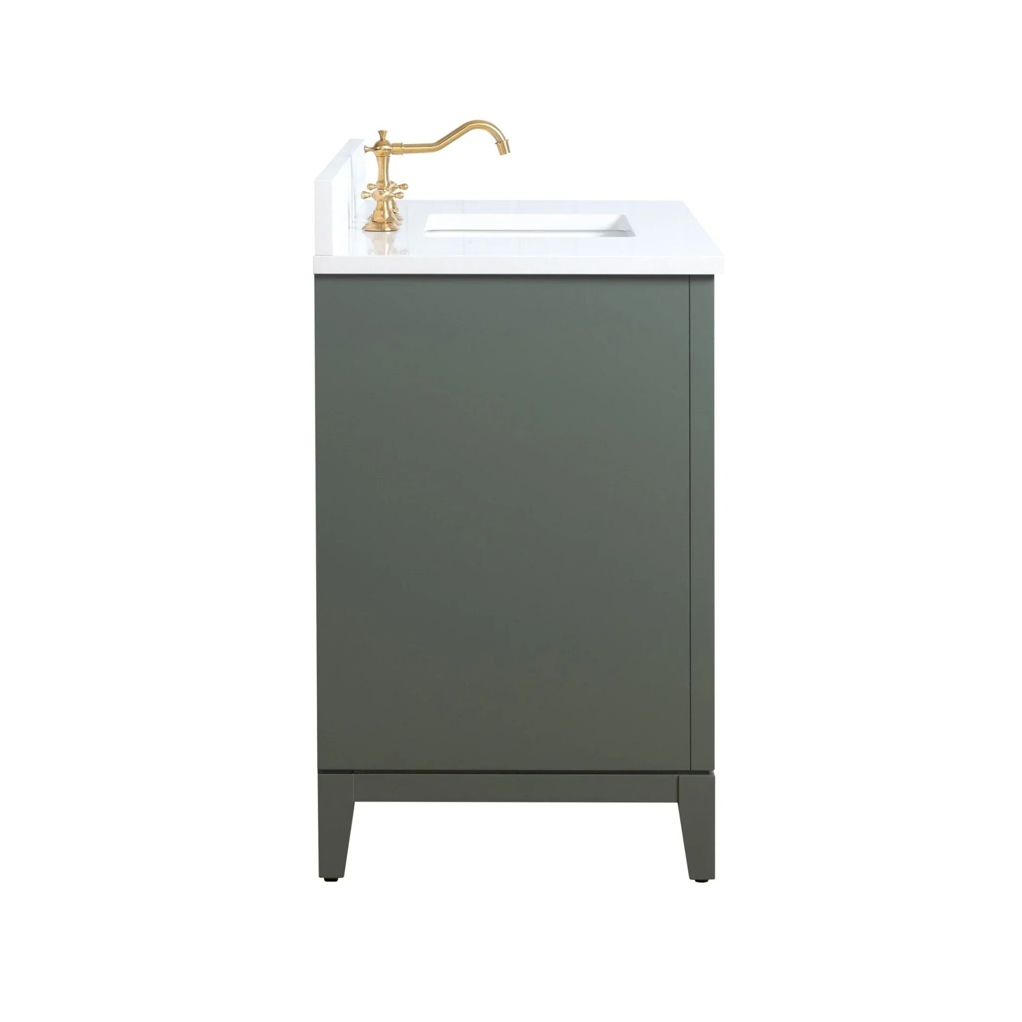 Meuble-lavabo Vanity Art avec évier en céramique et dessus en marbre reconstitué