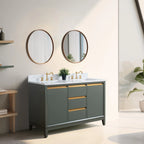 Meuble-lavabo Vanity Art avec évier en céramique et dessus en marbre reconstitué
