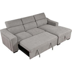 Canapé d'angle convertible Roomfitters 103 avec méridienne de rangement, appuis-tête réglables, canapé-lit en L
