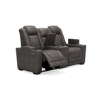 Signature Design by Ashley HyllMont – Causeuse inclinable électrique grise avec console – 71,75 po L x 39 po P x 44 po H