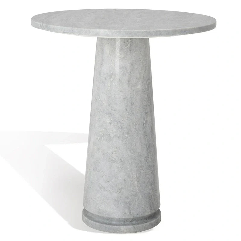 Table d'appoint ronde haute en marbre SAFAVIEH Couture Ghicu - 56 cm L x 53 cm P x 61 cm H - 21Wx21Dx24H