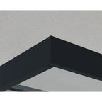 Auvent Sophia gris transparent pour portes et fenêtres de 0,9 m