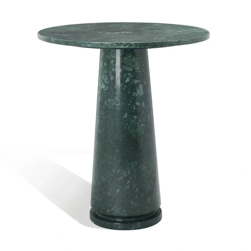 Table d'appoint ronde haute en marbre SAFAVIEH Couture Ghicu - 56 cm L x 53 cm P x 61 cm H - 21Wx21Dx24H