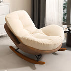 Fauteuil à bascule scandinave rembourré avec ottoman en option