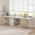 Bureau d'angle réversible blanc pivotant Bureau d'ordinateur