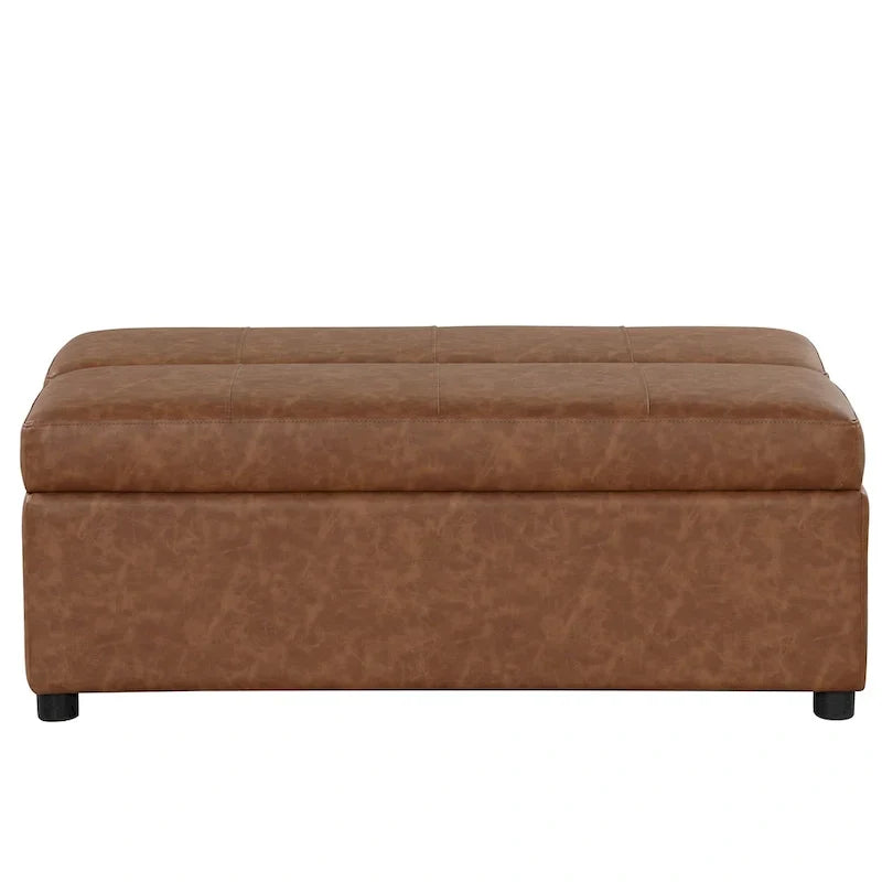 Lit d'appoint pliable ottoman convertible Twin Size avec matelas, canapé-lit rembourré en PU