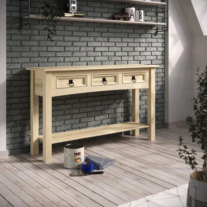 Console de table en bois 3 tiroirs Corona | Furniture Dash - S.O.