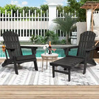 Chaise Adirondack pliante et réglable Vrakae avec ottoman